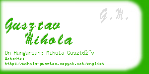 gusztav mihola business card